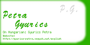 petra gyurics business card